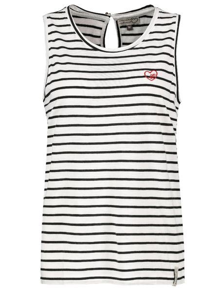 Eight2Nine Top w kolorze czarno-białym rozmiar: L. Białe topy Eight2Nine, l, bez wzorów, z bawełny, bez kołnierzyka, bez ramiączek. Za 47,94 zł.