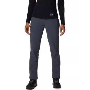 Damskie spodnie turystyczne Mountain Hardwear Dynama Lined High Rise. Szare spodnie sportowe MOUNTAIN HARDWEAR, bez wzorów, z podwyższonym stanem. Za 439,00 zł.