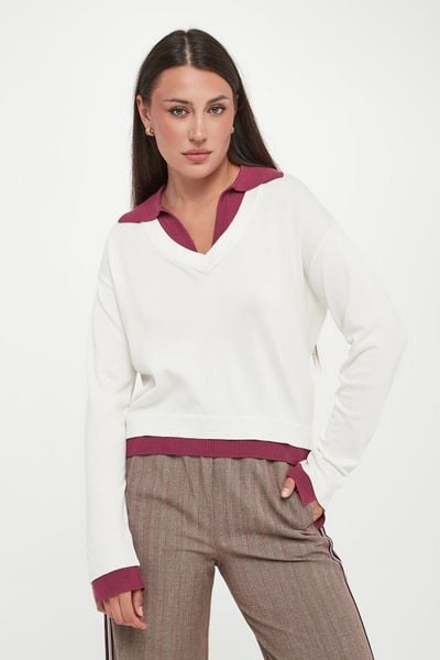 Sweter damski z kołnierzem LIU JO. Swetry klasyczne Liu Jo, xs, bez kołnierzyka. Za 599,00 zł.
