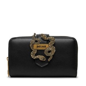 Portfel Just Cavalli. Czarne portfele Just Cavalli, bez wzorów. Za 374,99 zł.