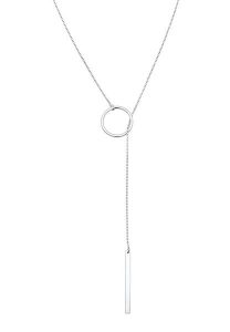 Elli Damski naszyjnik w kształcie litery Y Circle Rod Geo ze srebra próby 925 Sterling Silver Naszyjniki 1 ct. Szare naszyjniki Elli, srebrne. Za 241,39 zł.