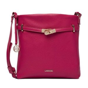 Torebka Lasocki. Czerwone listonoszki Lasocki, bez wzorów, bez dodatków. Za 169,99 zł.