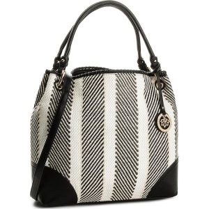 Torebka JENNY FAIRY - RC13725 Czarny. Czarne shopper bag marki Jenny Fairy. Za 129,99 zł.