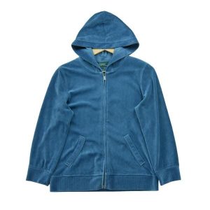 Second life - Bluza z kapturem z pełnym zamkiem dla kobiet - Jak nowy. Niebieskie golfy Ralph Lauren, bez wzorów. Za 105,71 zł.