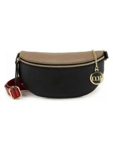 Mia Tomazzi Skórzana saszetka "Perugino" w kolorze beżowo-czarnym - 23 x 13 x 2 cm rozmiar: onesize. Brązowe nerki i saszetki Mia Tomazzi, bez wzorów, z materiału. Za 152,99 zł.