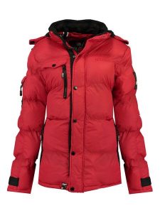 Geographical Norway Kurtka zimowa "Bonapart" w kolorze czerwonym rozmiar: XL. Czerwone kurtki Geographical Norway, na zimę, xl, bez wzorów, z puchu, bez kaptura. Za 232,78 zł.