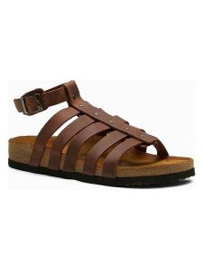 Comfortfusse Skórzane sandały "Ares" w kolorze brązowym rozmiar: 35. Brązowe sandały Comfortfüße, bez wzorów, z materiału, z otwartym noskiem, bez obcasa, bez zapięcia. Za 252,99 zł.