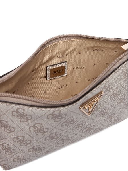 Guess Kosmetyczka Laurell II Slg SWSG74 59145 Beżowy. Brązowe torebki klasyczne Guess, z aplikacjami, ze skóry, bez dodatków. Za 239,99 zł.