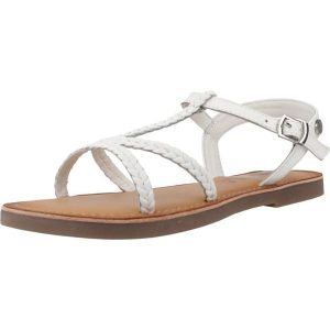 Sandały Gioseppo Model Cinisi Kolor Biały. Białe sandały Gioseppo, bez wzorów, ze skóry, bez obcasa, bez zapięcia. Za 210,50 zł.