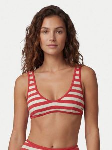 Tommy Hilfiger Góra od bikini UW0UW06561 Czerwony. Czerwone bikini TOMMY HILFIGER, bez wzorów, z syntetyku. Za 209,99 zł.