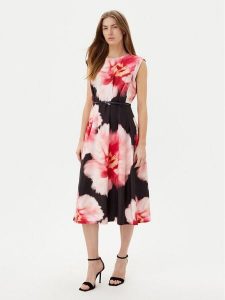 DKNY Sukienka koktajlowa DD5H2J04 Czarny Regular Fit. Czarne kombinezony DKNY, bez wzorów, z syntetyku, wizytowe, bez kołnierzyka, bez ramiączek. Za 489,99 zł.