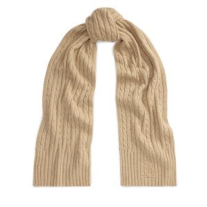 Szalik LAUREN RALPH LAUREN. Brązowe szaliki Lauren Ralph Lauren, bez wzorów. Za 419,99 zł.