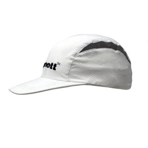 Czapka do biegania RUN BIAŁA. Białe czapki BARNETT, bez wzorów. Za 80,00 zł.