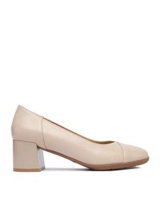 Go Soft Czółenka CEO-BK063 Beżowy. Brązowe czółenka Go Soft, bez wzorów, ze skóry, bez obcasa, bez zapięcia. Za 139,99 zł.