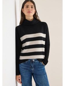 Cecil Golf w kolorze kremowo-czarnym rozmiar: XS. Brązowe golfy Cecil, bez wzorów. Za 104,39 zł.