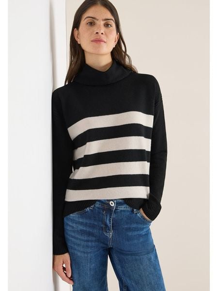 Cecil Golf w kolorze kremowo-czarnym rozmiar: XXL. Brązowe golfy Cecil, bez wzorów. Za 149,95 zł.