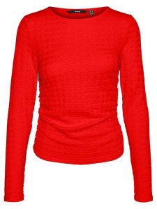 Vero Moda Bluzka w kolorze czerwonym rozmiar: S. Czerwone bluzki Vero Moda, s, bez wzorów, bez kołnierzyka, bez ramiączek. Za 52,67 zł.