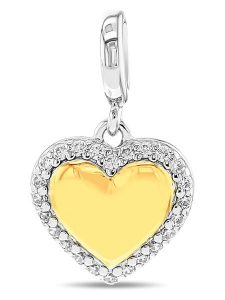 CHARM'S Pozłacana zawieszka z cyrkoniami rozmiar: onesize. Szare zawieszki CHARM'S, z cyrkonią, pozłacane. Za 117,45 zł.