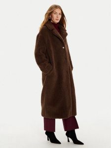 Guess Futro New Alina W3BL86 WF2C2 Brązowy Regular Fit. Brązowe płaszcze Guess, l, z aplikacjami, z futra, bez kaptura. Za 799,99 zł.