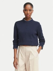 Tommy Hilfiger Sweter WW0WW52298 Granatowy Regular Fit. Niebieskie swetry klasyczne TOMMY HILFIGER, xs, z bawełny, bez kołnierzyka. Za 529,99 zł.