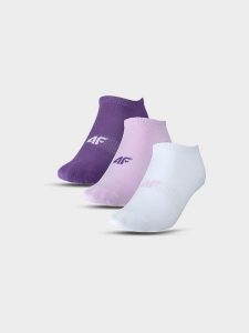 4F Skarpety casual przed kostkę (3-pack) damskie - multikolor 32-34. Skarpetki 4f, bez wzorów, z bawełny. Za 44,99 zł.