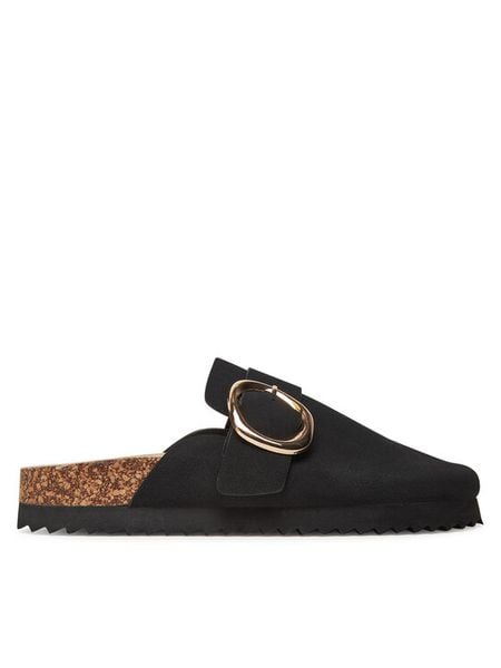 DeeZee Klapki T0613-61 Czarny. Czarne klapki DeeZee, bez wzorów, z materiału, bez obcasa. Za 119,99 zł.