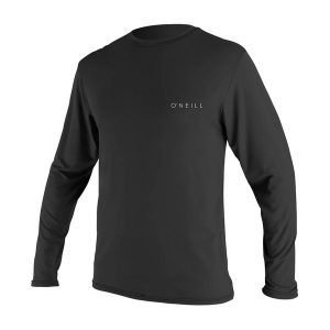 Koszulka do sportów wodnych ONEILL Basic Skins długi rękaw. Szare bluzki O'Neill, xl, bez wzorów, sportowe, bez kołnierzyka, bez ramiączek. Za 186,50 zł.