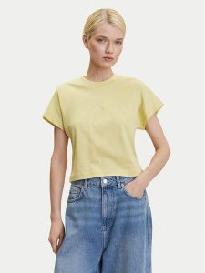 Adidas T-Shirt ALL SZN JJ1239 Żółty Regular Fit. Żółte t-shirty ADIDAS, xs, bez wzorów, z bawełny, bez kołnierzyka, bez ramiączek. Za 89,99 zł.