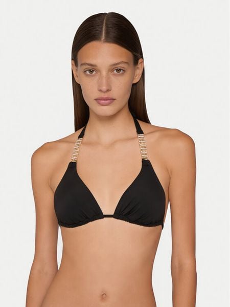Guess Góra od bikini E6GJ41 KG272 Czarny. Czarne bikini Guess, z aplikacjami, z syntetyku. Za 299,99 zł.