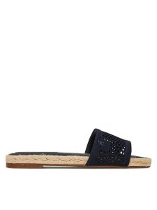 Tommy Hilfiger Espadryle Knit Mesh Espadrille Flat Sandal FW0FW08744 Granatowy. Niebieskie espadryle TOMMY HILFIGER, bez wzorów, z materiału, bez obcasa. Za 279,99 zł.