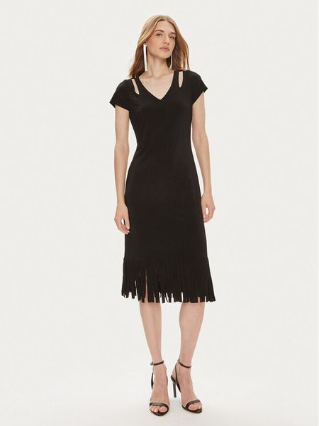 Joseph Ribkoff Sukienka letnia 241053 Czarny Slim Fit. Czarne sukienki Joseph Ribkoff, na lato, bez wzorów, z syntetyku, bez kołnierzyka, bez ramiączek. Za 539,99 zł.