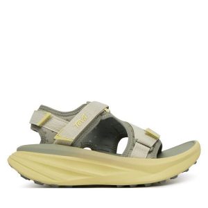 Sandały Teva. Zielone sandały Teva, bez wzorów, bez obcasa, na płaskiej podeszwie, bez zapięcia. Za 499,99 zł.