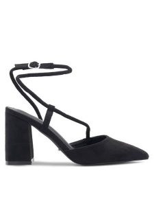 DeeZee Czółenka AISCHA KL-HH4587-21 Czarny. Czarne czółenka DeeZee, bez wzorów, z materiału, bez obcasa, bez zapięcia. Za 77,99 zł.