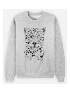 WOOOP Bluza "Lovely Leopard" w kolorze szarym rozmiar: M. Szare bluzy Wooop, m, bez wzorów, z bawełny, bez kaptura. Za 107,45 zł.