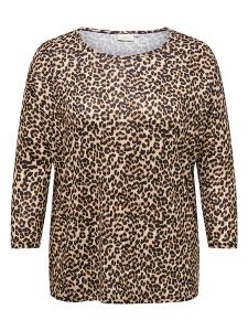 ONLY Carmakoma Bluzka w kolorze jasnobrązowym rozmiar: S-42/44. Brązowe bluzki Only Carmakoma, s, bez wzorów, bez kołnierzyka, bez ramiączek. Za 52,79 zł.