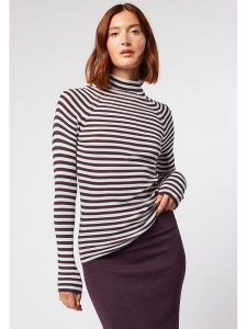 Rodier Sweter w kolorze fioletowo-białym rozmiar: L. Białe swetry oversize Rodier, l, bez wzorów, z wełny, bez ramiączek. Za 176,08 zł.