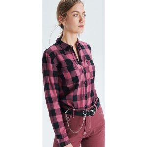 Koszula w kratę - Pomarańczowy. Koszule marki Cropp. W wyprzedaży za 29,99 zł.