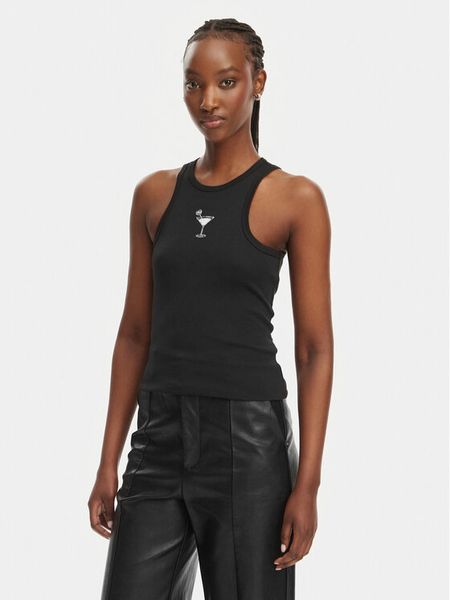 HUGO Top Dimartini B 50560792 Czarny Slim Fit. Czarne topy Hugo, xl, bez wzorów, z bawełny, bez kołnierzyka, bez ramiączek. Za 152,99 zł.