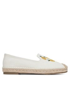 DeeZee Espadryle MXCR-229 Biały. Białe espadryle DeeZee, bez wzorów, z materiału, bez obcasa. Za 119,99 zł.