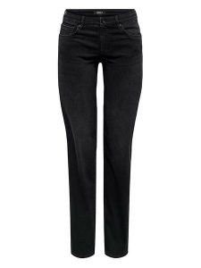 ONLY Dżinsy - Regular fit - w kolorze czarnym rozmiar: XS/L30. Czarne jeansy ONLY, z aplikacjami, ze skóry, z podwyższonym stanem. Za 57,06 zł.