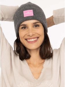 Zwillingsherz Czapka "Zwillingsherz" w kolorze antracytowym rozmiar: onesize. Czarne czapki Zwillingsherz, bez wzorów, z materiału. Za 149,66 zł.