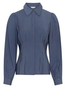 MOSS COPENHAGEN Koszula "Elsa Asana" w kolorze granatowym rozmiar: XL. Niebieskie koszule Moss Copenhagen, xl, bez wzorów, bez kołnierzyka, bez ramiączek. Za 135,81 zł.