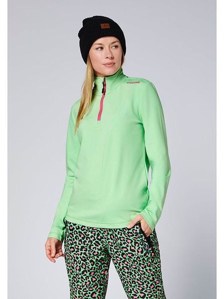 Chiemsee Bluza polarowa w kolorze zielono-różowym rozmiar: M. Zielone bluzy Chiemsee, m, bez wzorów, z polaru, bez kaptura. Za 152,62 zł.