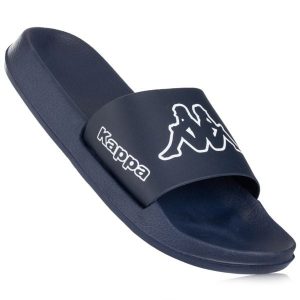 Klapki basenowe sportowe Kappa KRUS. Niebieskie klapki Kappa, bez wzorów, z materiału, bez obcasa. Za 63,91 zł.