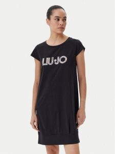 Liu Jo Beachwear Sukienka codzienna VA5194 JS003 Czarny Regular Fit. Czarne kombinezony Liu Jo Beachwear, na co dzień, xs, bez wzorów, z bawełny, bez kołnierzyka, bez ramiączek, proste. Za 239,99 zł.