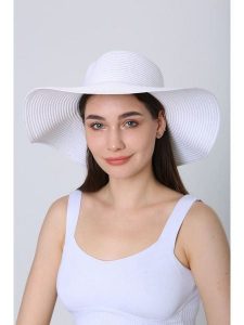 Lucky Bees Kapelusz przeciwsłoneczny w kolorze białym rozmiar: onesize. Białe kapelusze Lucky Bees, bez wzorów, z materiału. Za 73,99 zł.