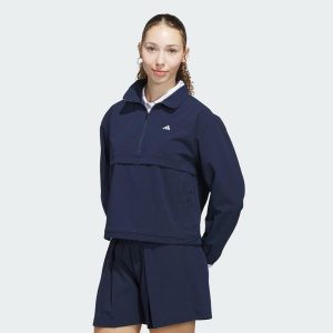 Kurtka z krótkim suwakiem Go-to. Niebieskie kurtki ADIDAS, uniwersalny, bez wzorów, bez kaptura. Za 479,00 zł.