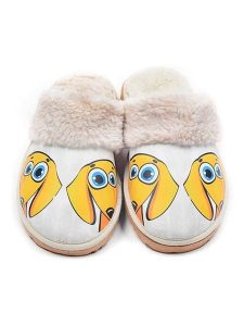 Goby Kapcie w kolorze biało-żółtym rozmiar: 36. Białe kapcie Goby, bez wzorów, z materiału. Za 130,99 zł.