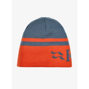 Czapka Rab Logo Band Beanie - orion blue/red grapefruit. Niebieskie czapki RAB, bez wzorów, z dzianiny, sportowe. Za 64,99 zł.