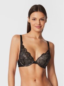 Wonderbra Biustonosz push-up WB000BHP Czarny. Czarne biustonosze Wonderbra, bez wzorów, z syntetyku. Za 229,99 zł.